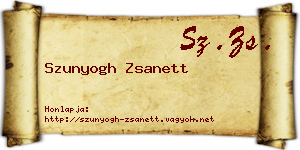 Szunyogh Zsanett névjegykártya