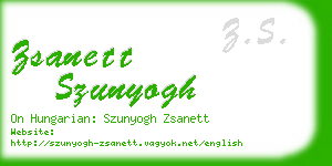 zsanett szunyogh business card